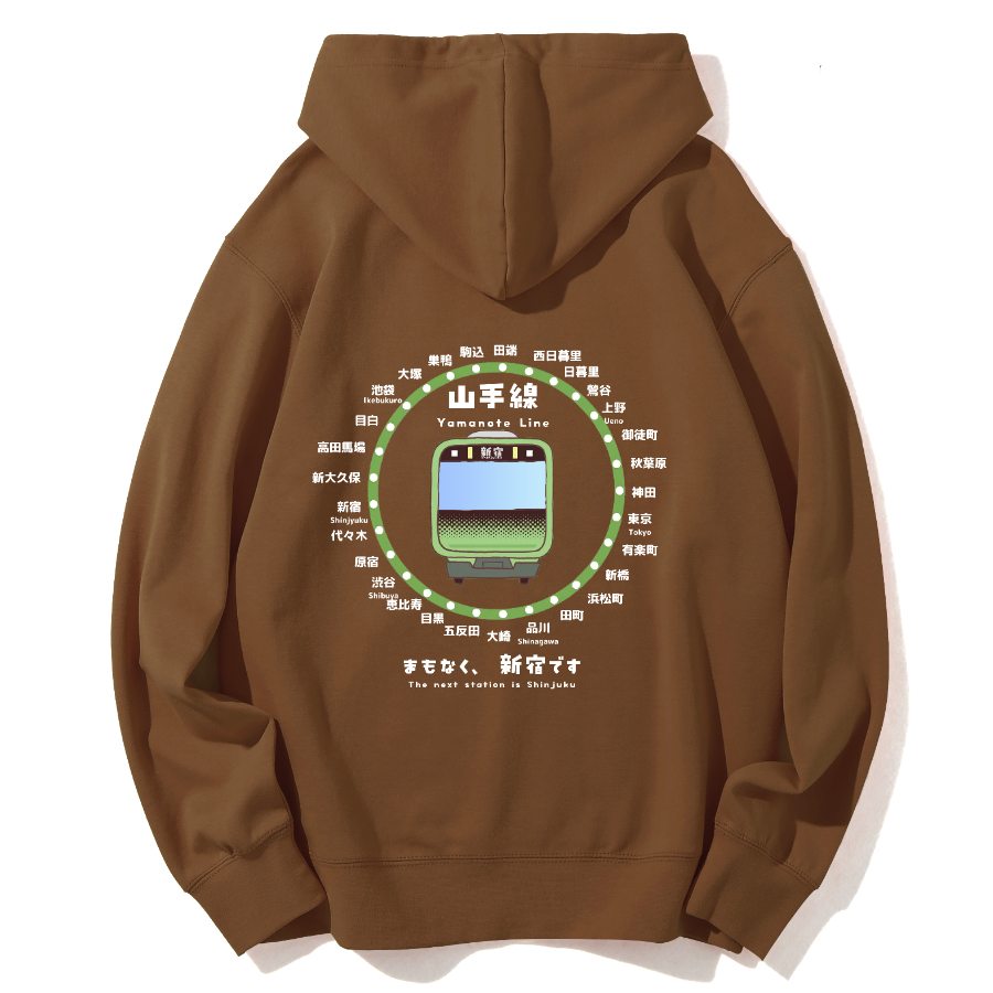 Yamanote Line Map & Info Cotton Hoodie