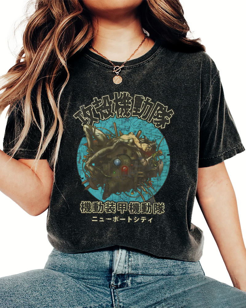Japanese Armored Mechanical Team Vintage Distressed T-shirt-Zazasy