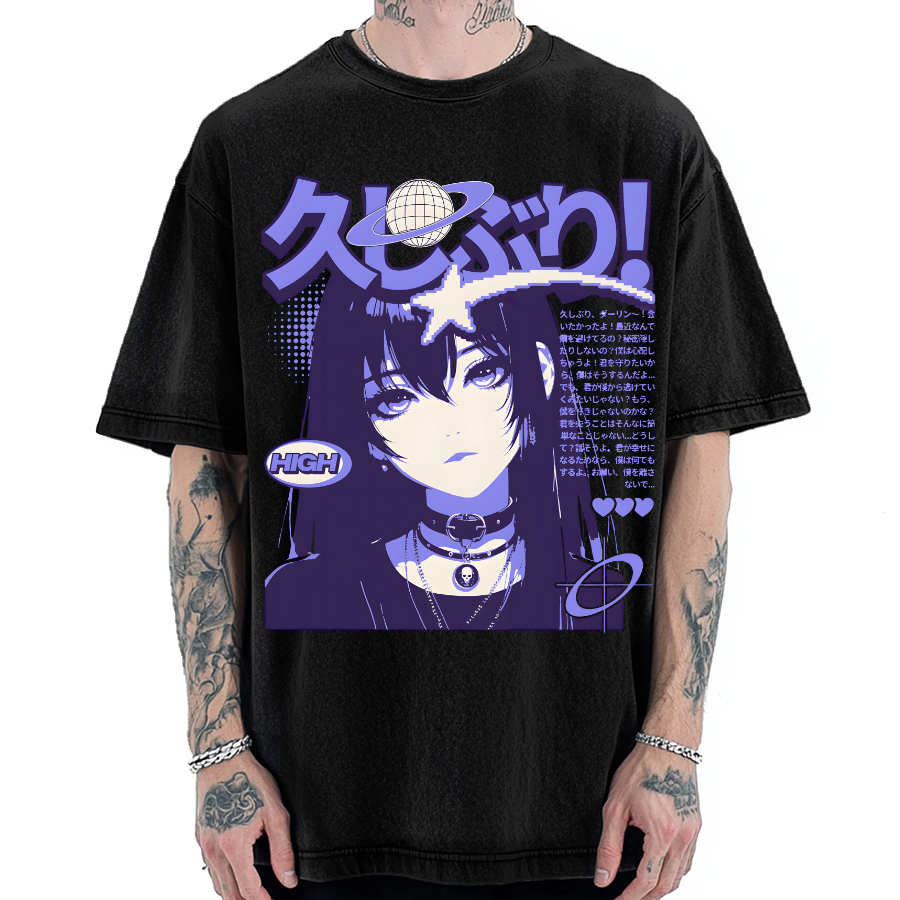 Japanese Manga Vintage Washed T-shirt