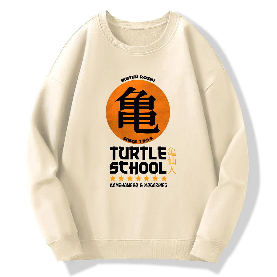 Turtle School Cotton Pullover Sweatshirt