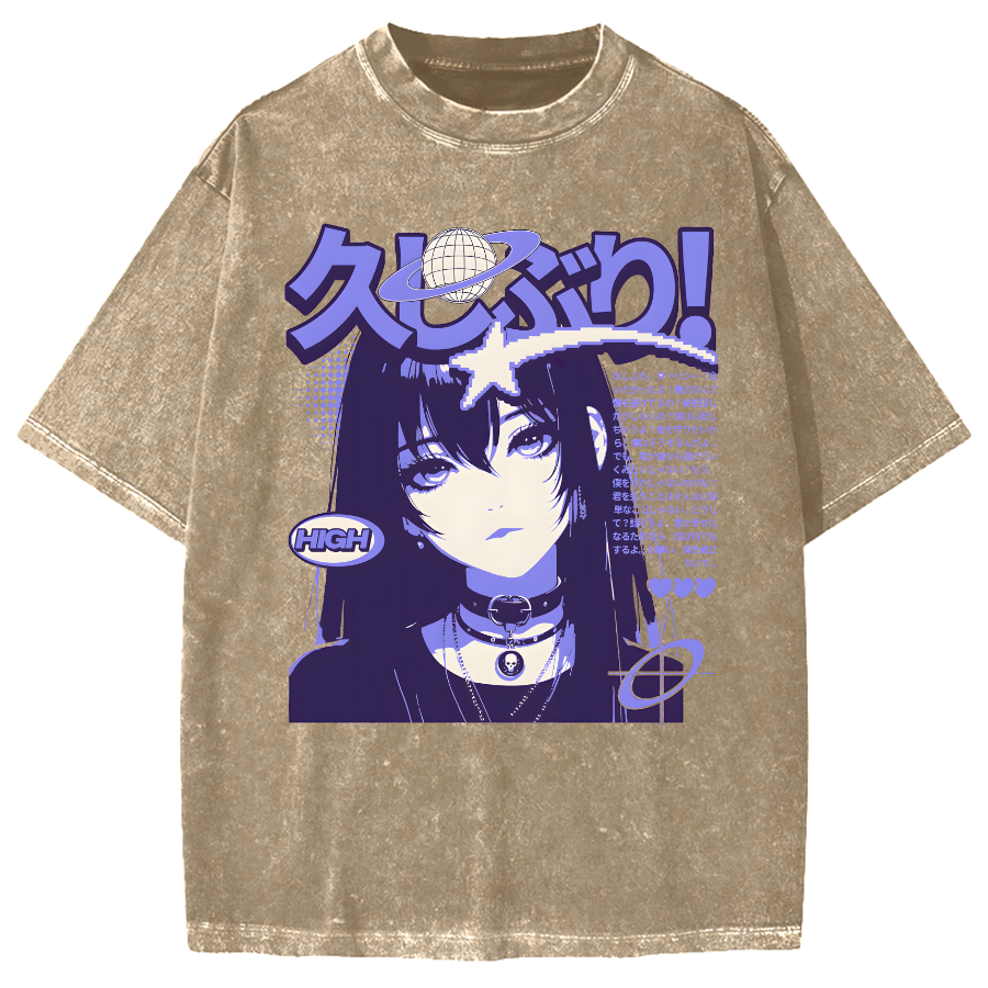 Japanese Manga Vintage Washed T-shirt