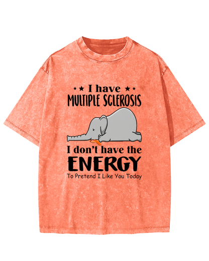 I Don't Have The Energy To Pretend I Like You Today Vintage Distressed T-shirt-Zazasy