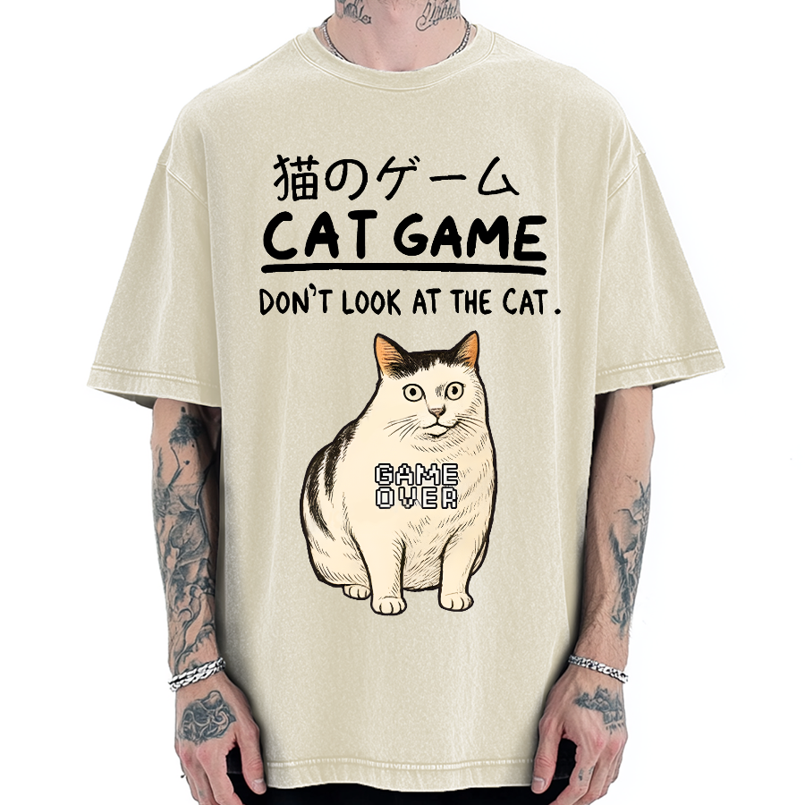 Don't Watch The Cat Vintage Washed T-shirt
