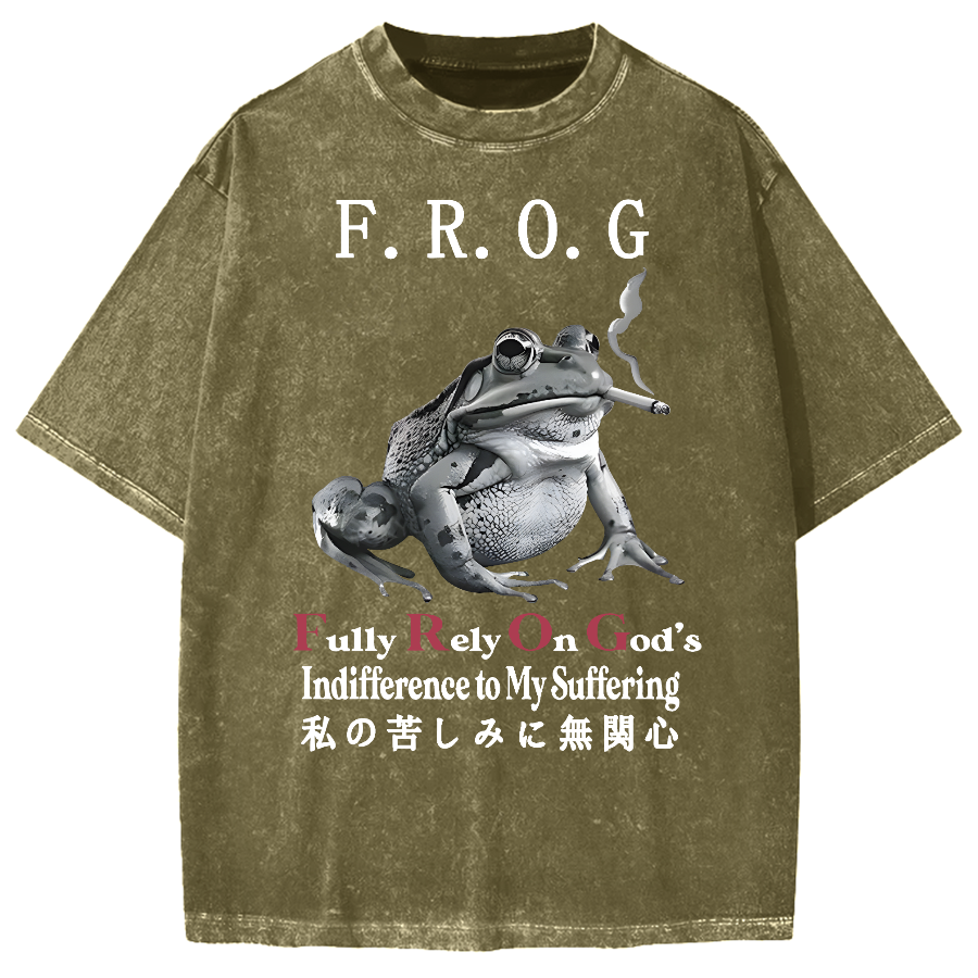 Indifferent Frog Vintage Washed T-shirt