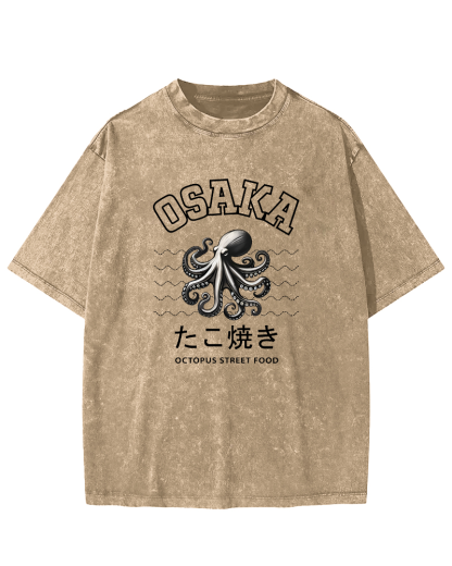 Osaka Octopus Vintage Washed T-shirt