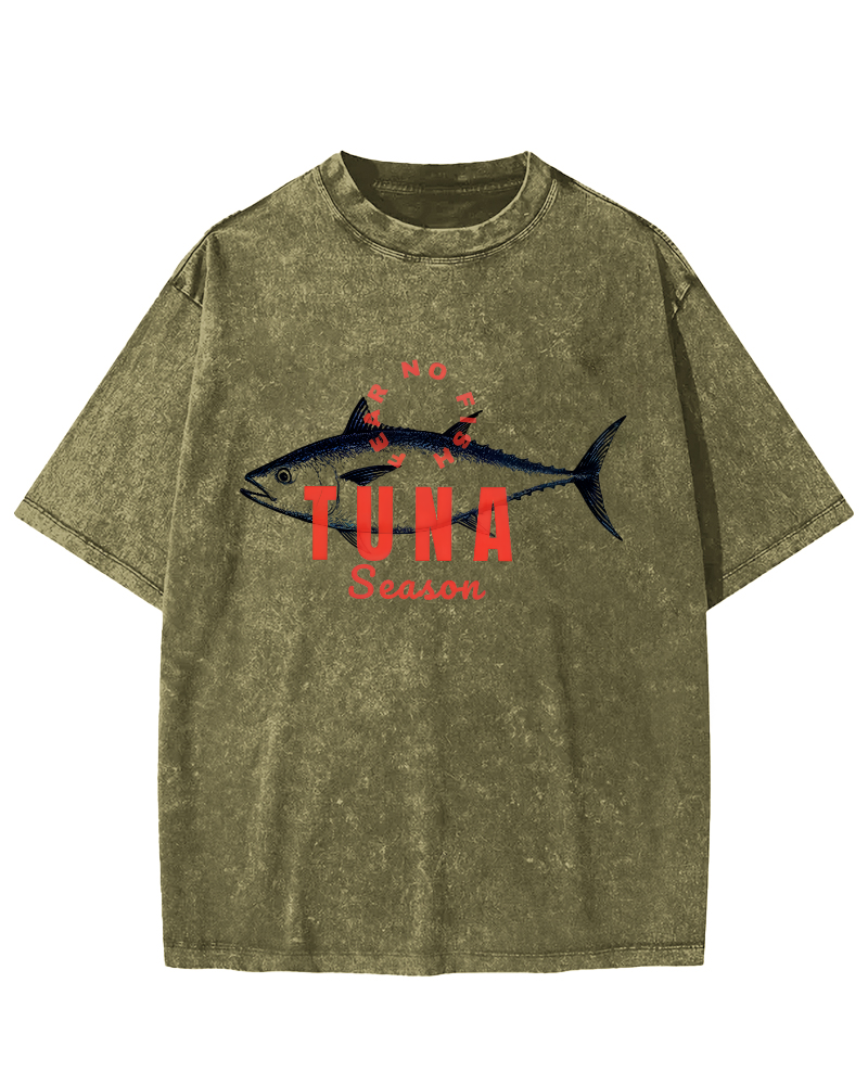 Tunas Vintage Washed T-shirt-Zazasy