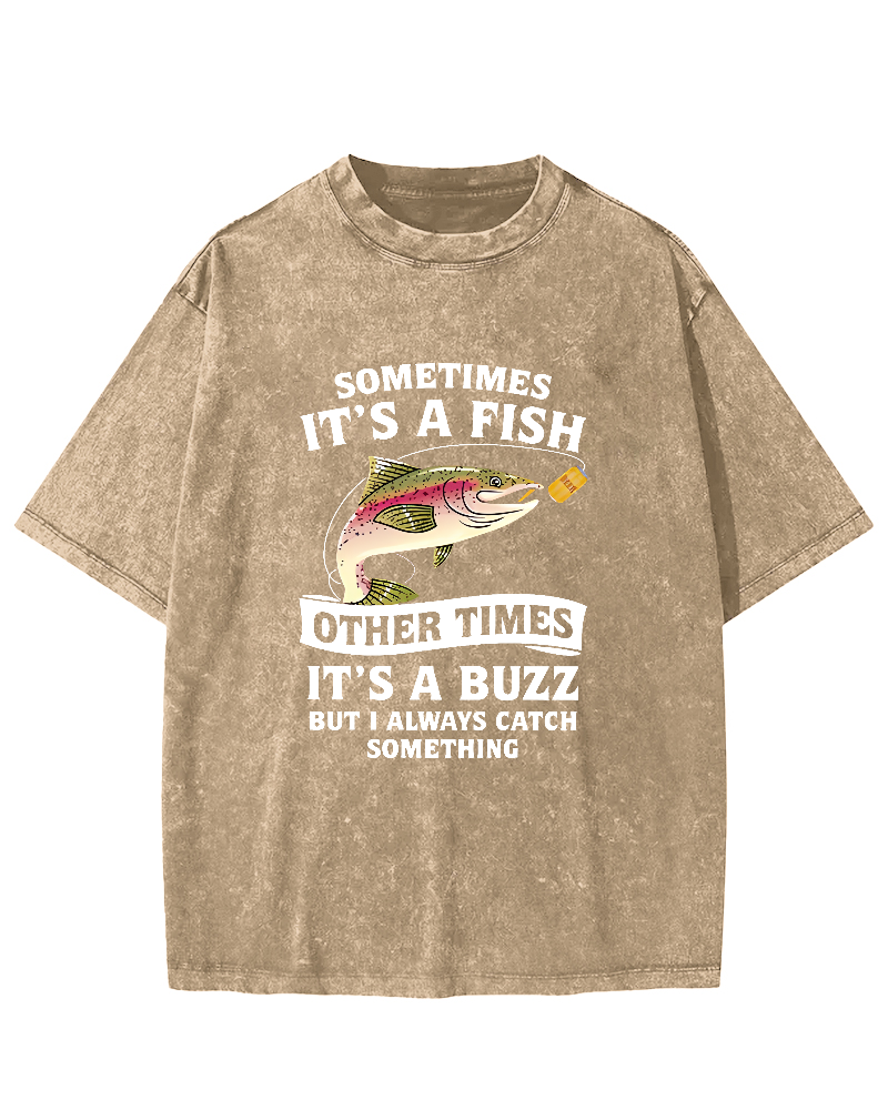 Fishing Enthusiasts Leisure Vintage Distressed T-shirt-Zazasy