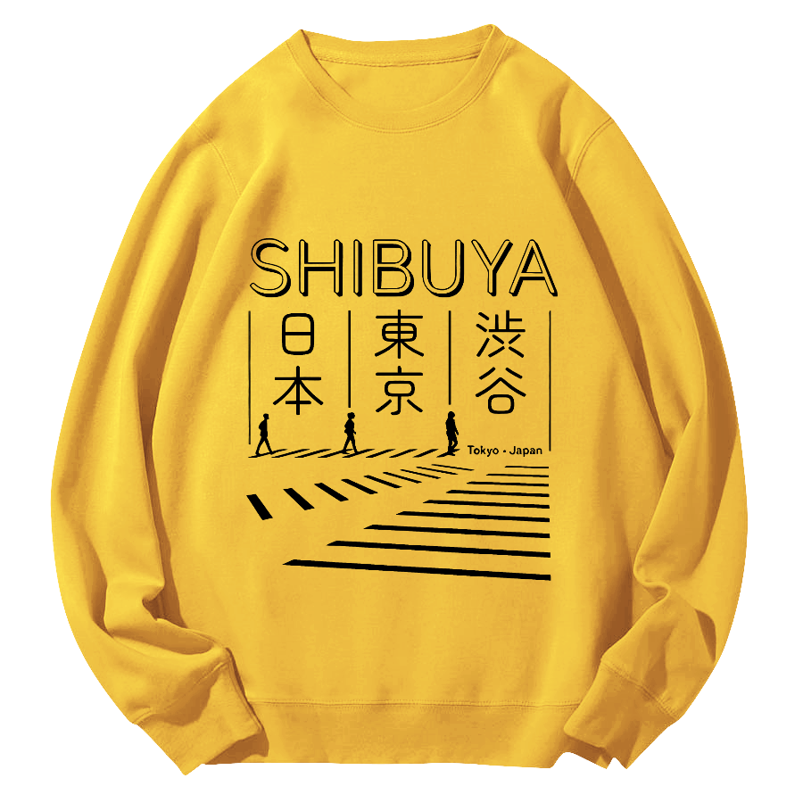 Shibuya Round Neck Sweatshirt-Zazasy