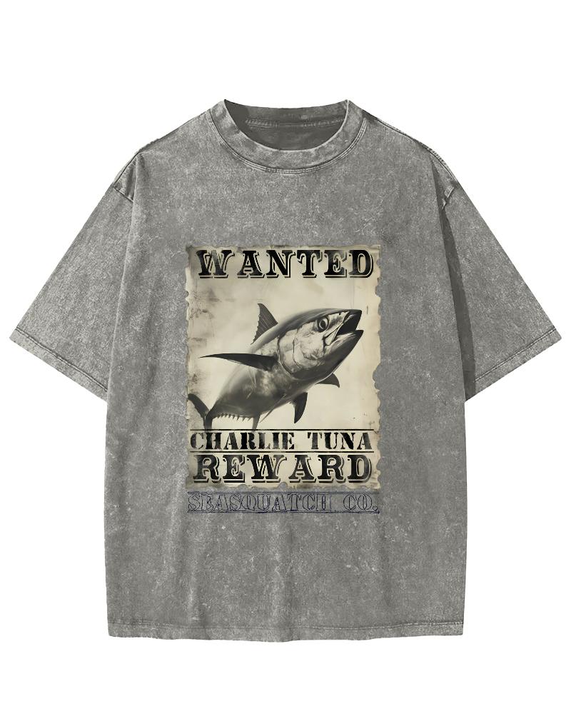 Japanese Tuna Leisure Vintage Distressed T-shirt-Zazasy