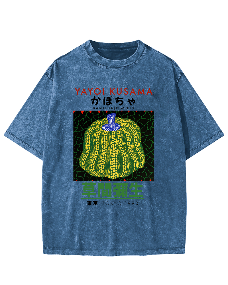Yayoi Kusama Pumpkin Art Vintage Washed T-shirt