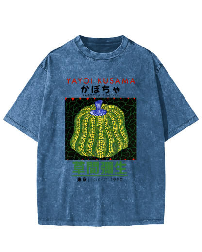 Yayoi Kusama Pumpkin Art Vintage Washed T-shirt