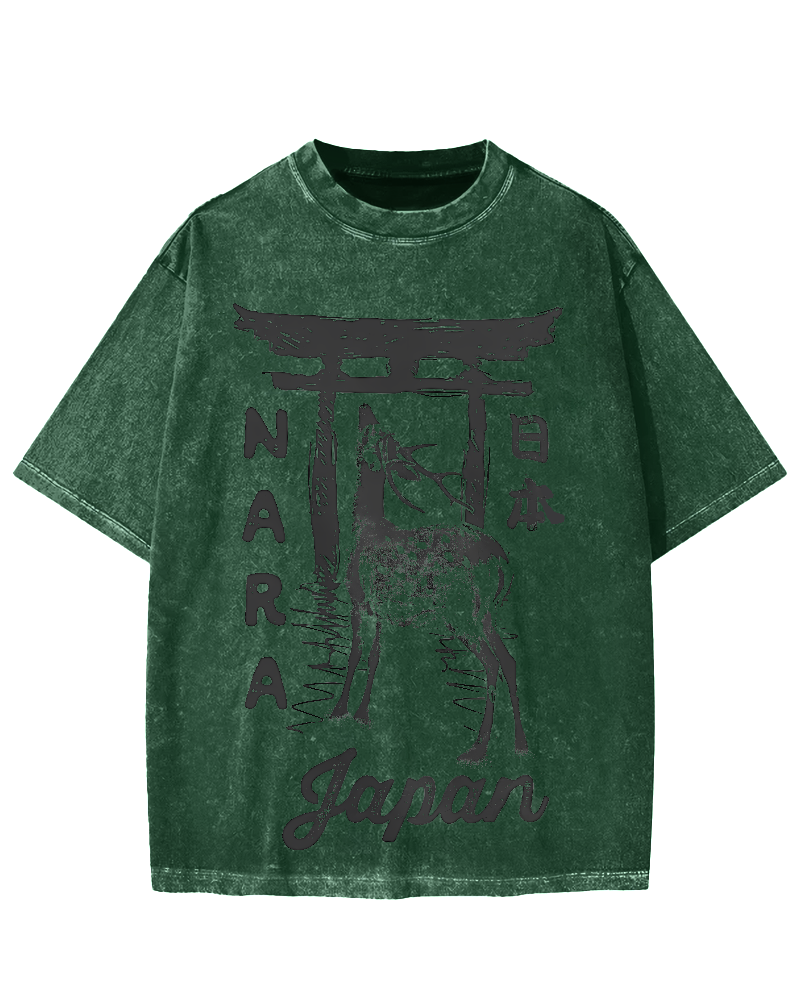 Nara Japan Vintage Washed T-shirt