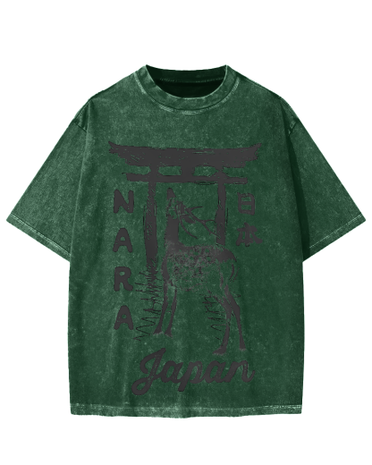 Nara Japan Vintage Washed T-shirt