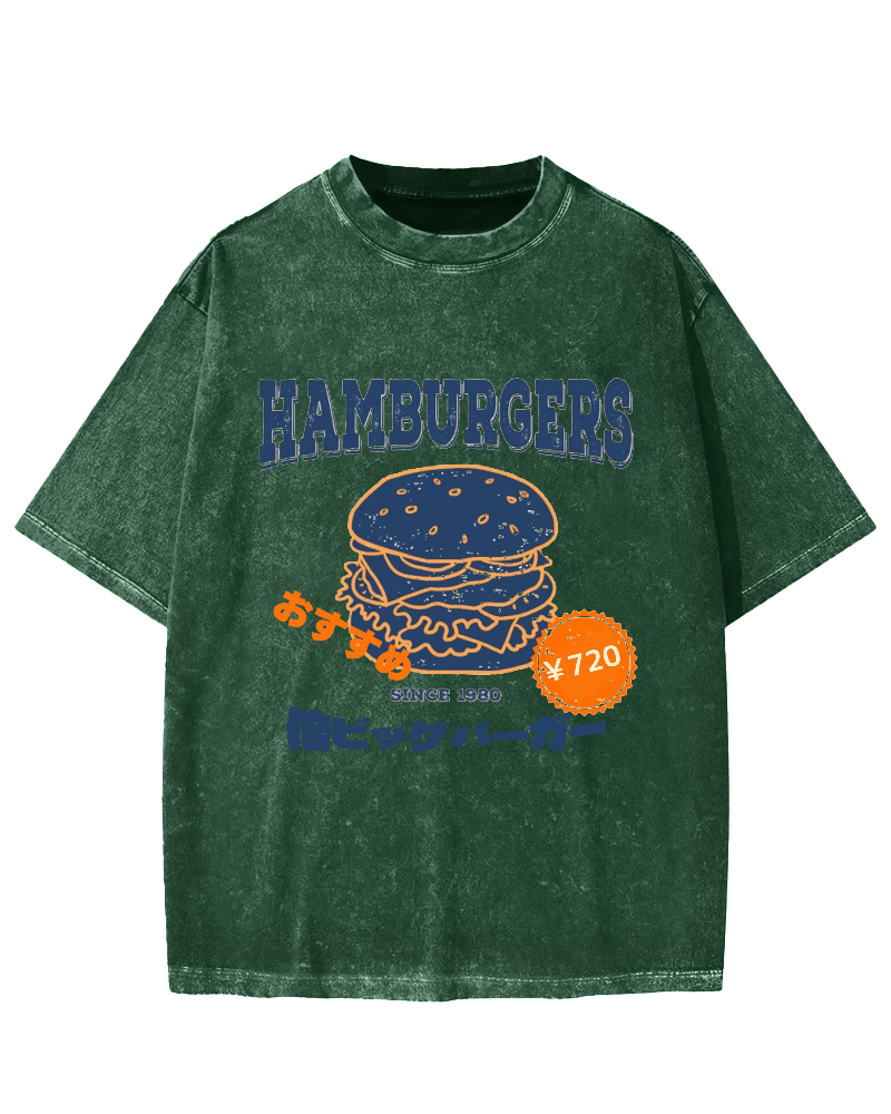Big Hamburger Vintage Washed T-shirt