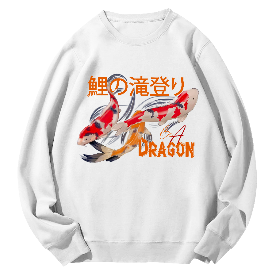 Japanese Koi Fish  Round Neck Sweatshirt-Zazasy