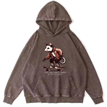 I like Skateboarding Vintage Distressed Hoodie-Zazasy