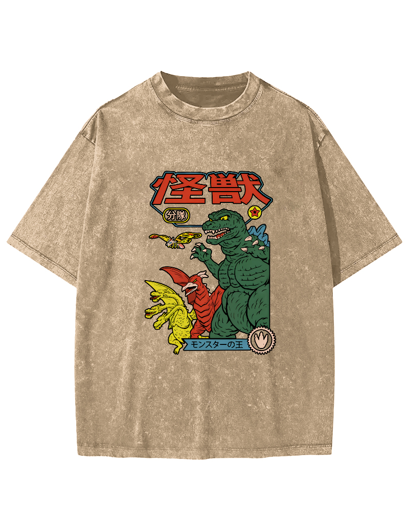 Monster Squad Japanese Style Vintage Distressed T-shirt-Zazasy
