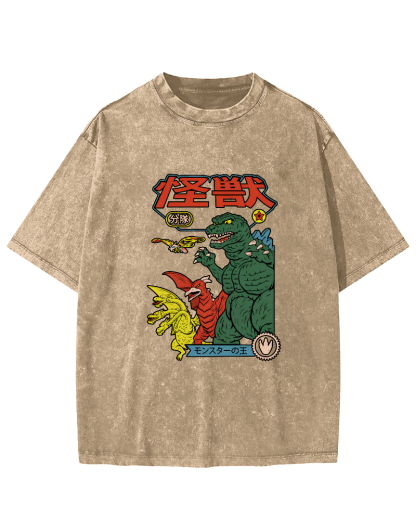 Monster Squad Japanese Style Vintage Distressed T-shirt-Zazasy