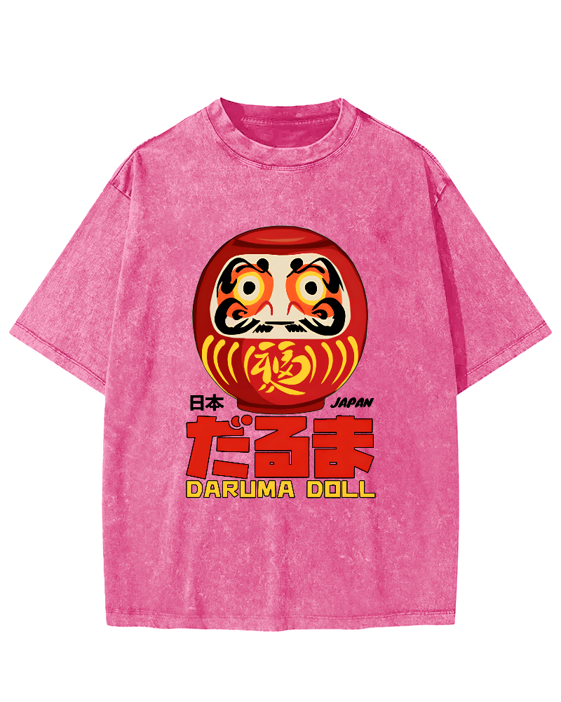 Cartoon Japanese Pattern Vintage Distressed T-shirt-Zazasy