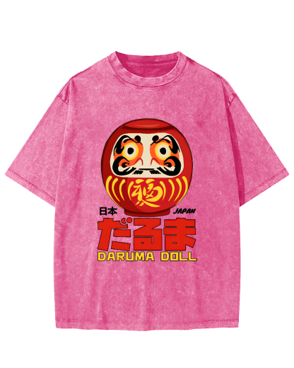 Cartoon Japanese Pattern Vintage Distressed T-shirt-Zazasy