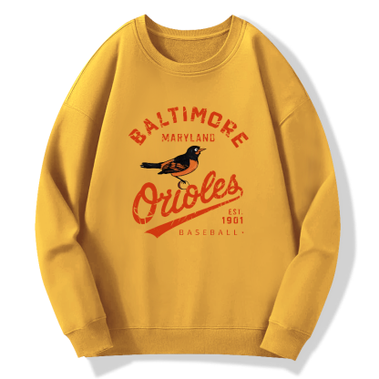 Baltimore Orioles Retro Cotton Pullover Sweatshirt