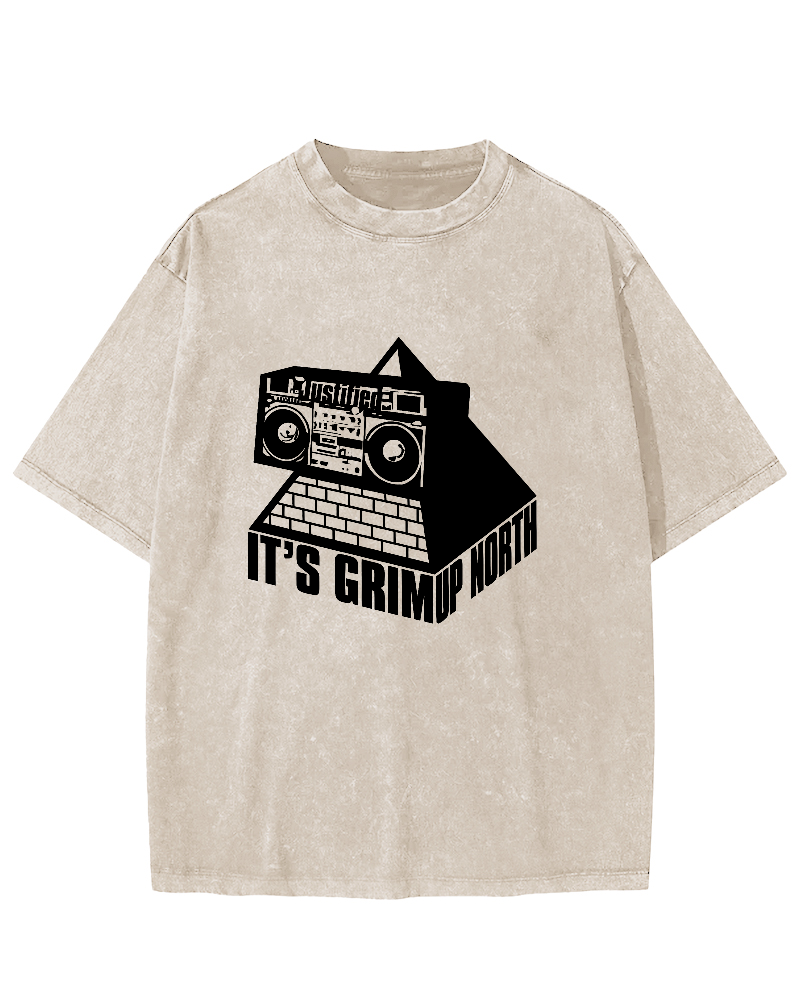 The northern region is shrouded in dense clouds Vintage Washed T-shirt