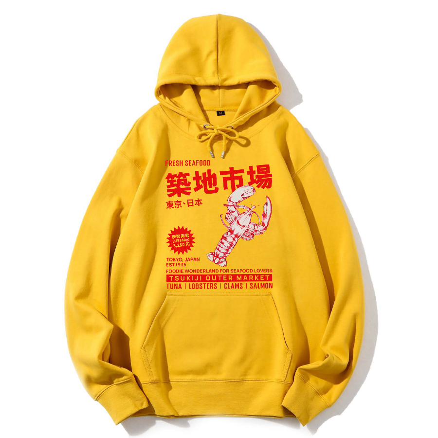 Tsukiji Seafood Market Cotton Hoodie