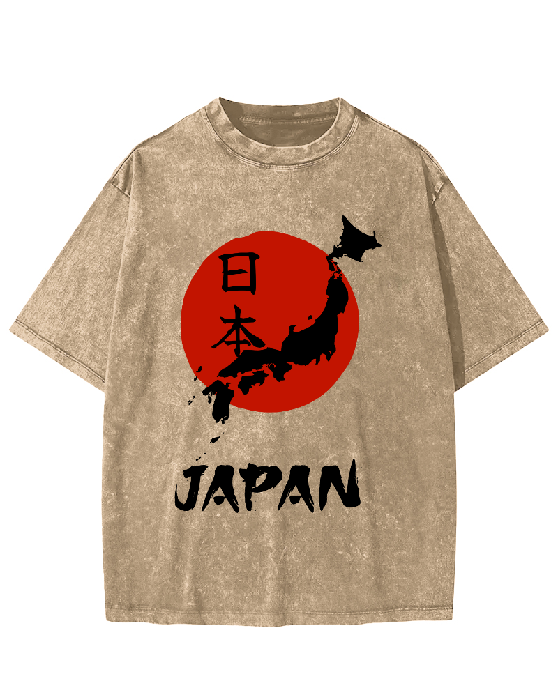 Japan Vintage Washed T-shirt-Zazasy