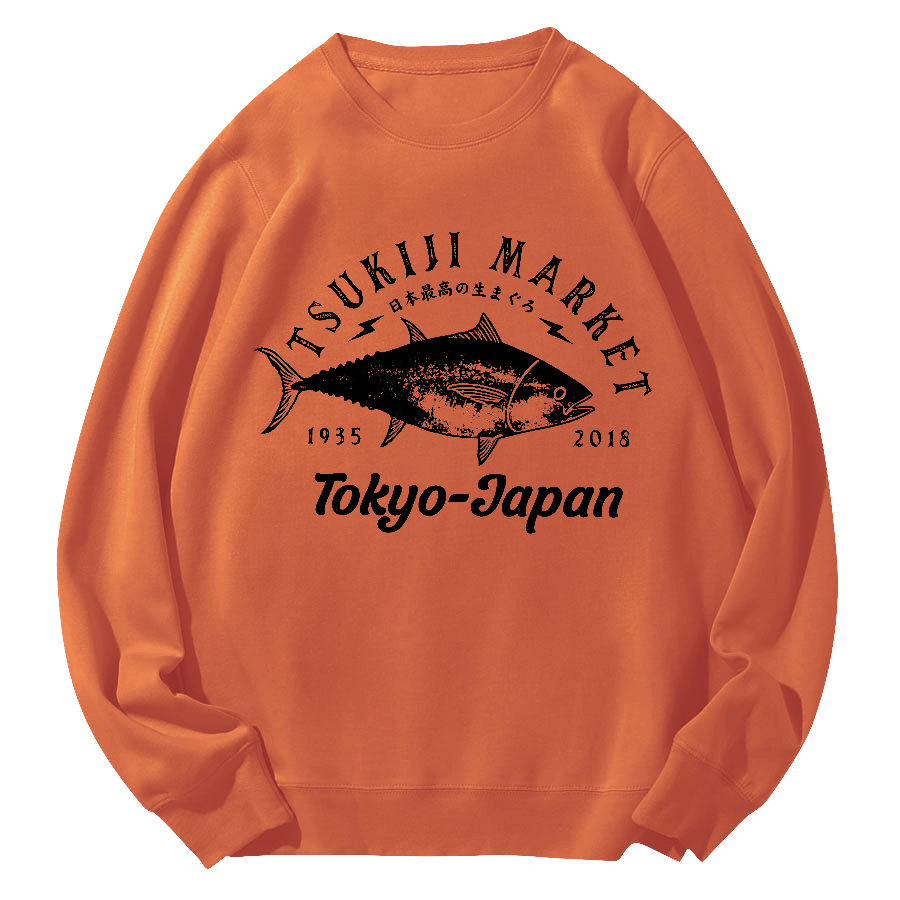 The Highest Quality Tuna in Japan Round Neck Sweatshirt-Zazasy