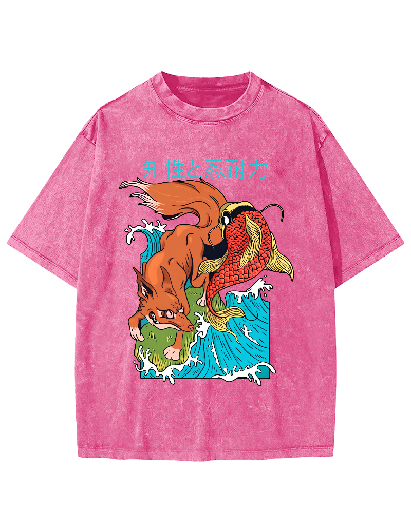 Intellectual Endurance Japanese Style Vintage Distressed T-shirt-Zazasy