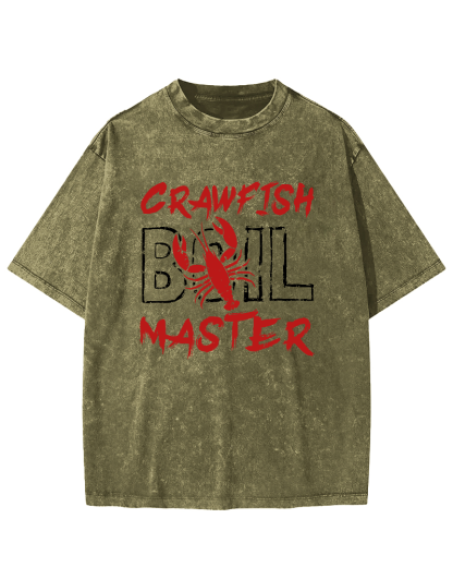 Crawfish Master Japanese Vintage Washed T-shirt-Zazasy