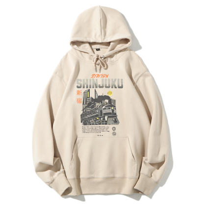 Shinjuku, Tokyo Cotton Hooded Sweatshirt