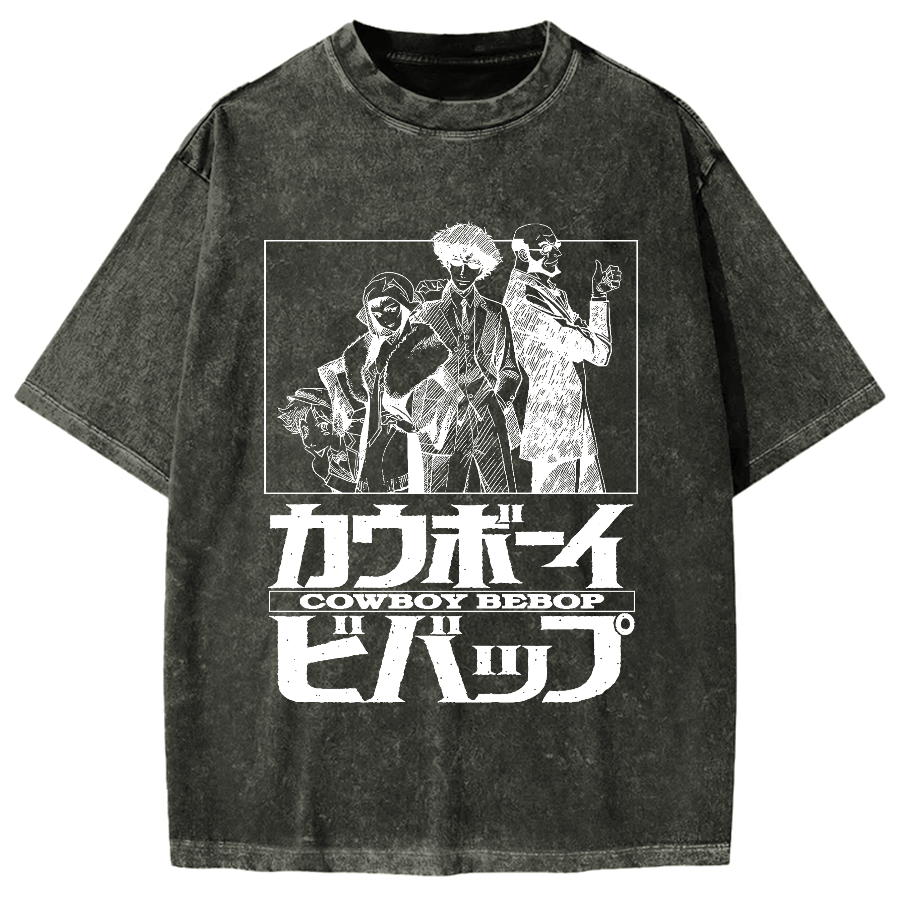 Cowboy Bebop Japanese Anime Vintage Washed T-shirt