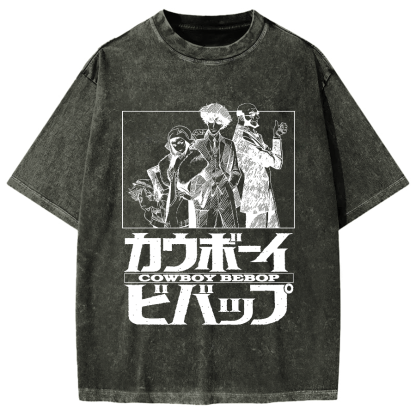 Cowboy Bebop Japanese Anime Vintage Washed T-shirt