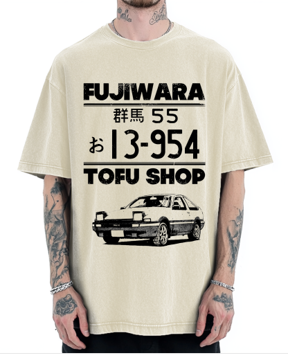 Fujiwara tofu shop Car Vintage Washed T-shirt