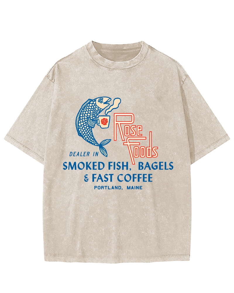 Rose Foods Vintage Washed T-shirt-Zazasy