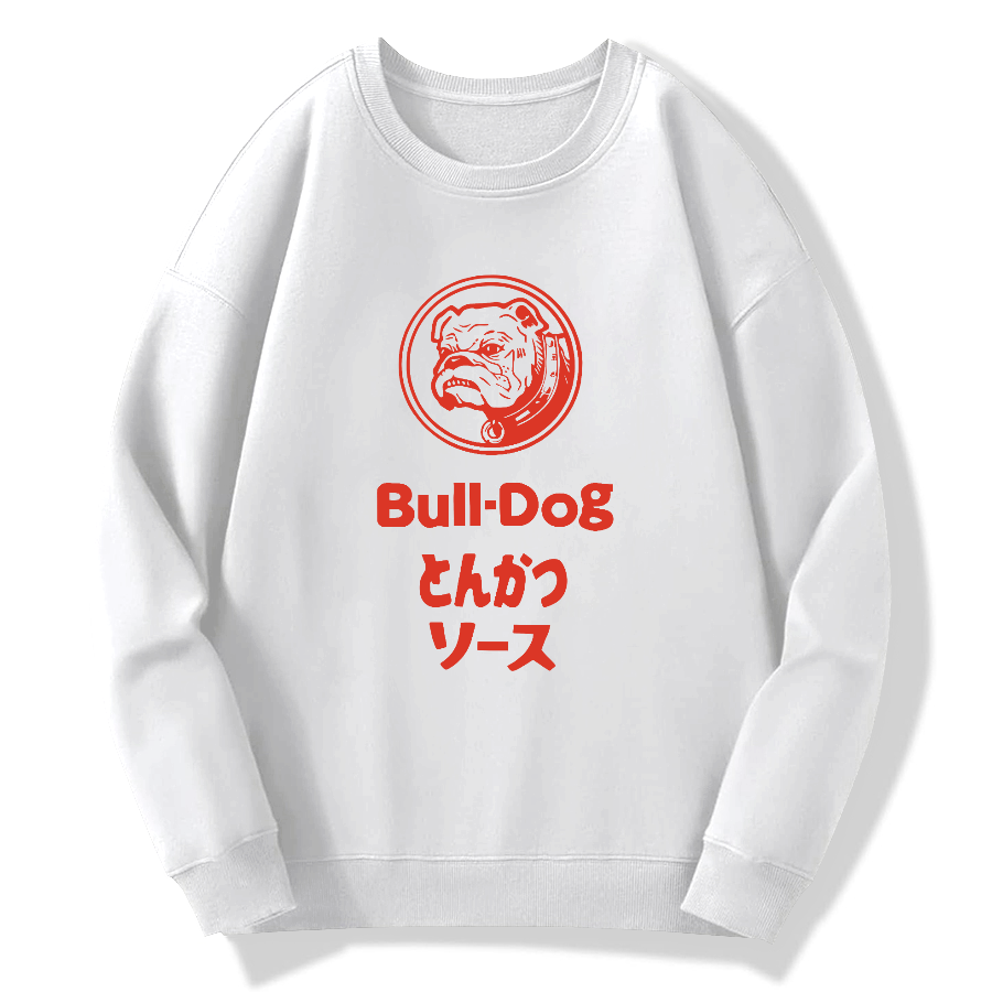 bull dog Cotton Pullover Sweatshirt