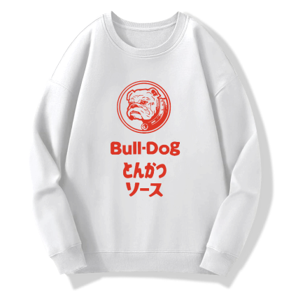 bull dog Cotton Pullover Sweatshirt