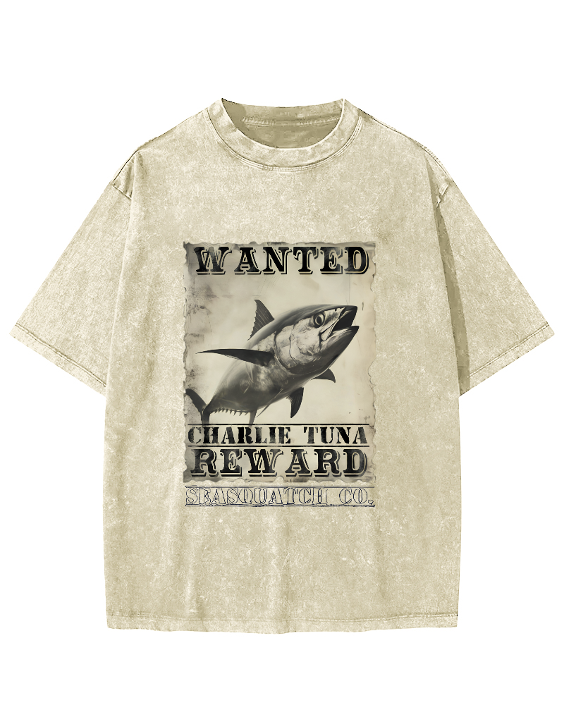 Japanese Tuna Leisure Vintage Distressed T-shirt-Zazasy