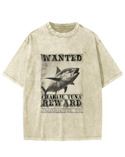 Japanese Tuna Leisure Vintage Distressed T-shirt-Zazasy
