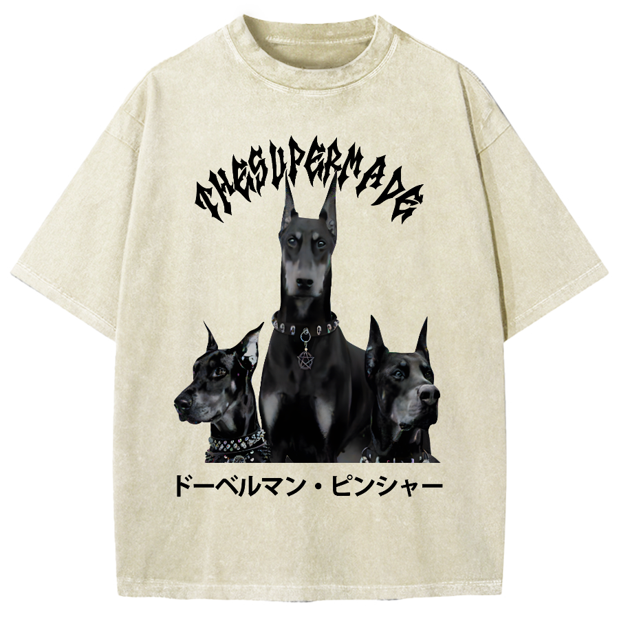 Doberman Pinscher Vintage Washed T-shirt