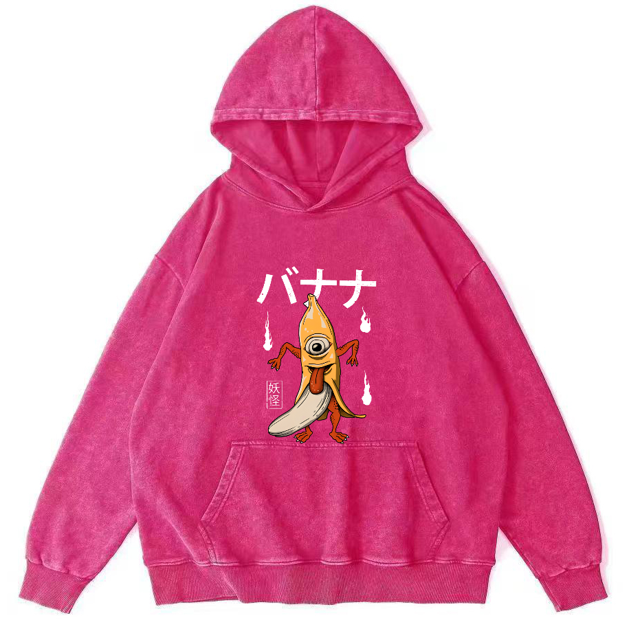 Banana Monster Japanese Vintage Distressed Hoodie-Zazasy