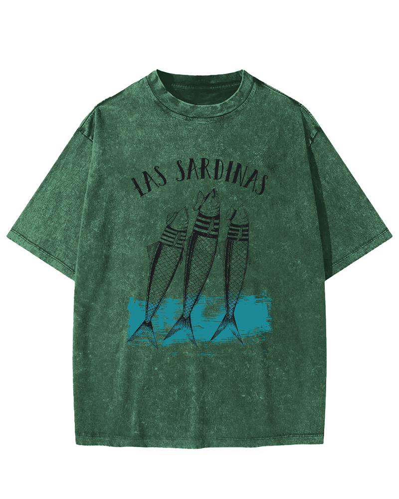 Las Sardinas Vintage Washed T-shirt