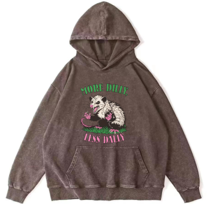 More Dilly Less Dally Vintage Washed Hoodie-Zazasy