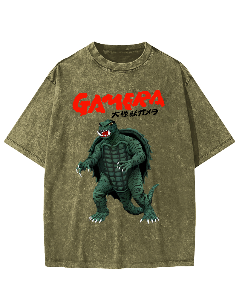 Big Monster Japanese Style Vintage Washed T-shirt
