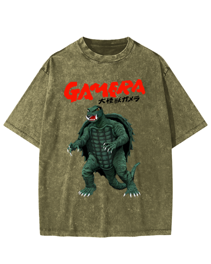 Big Monster Japanese Style Vintage Washed T-shirt