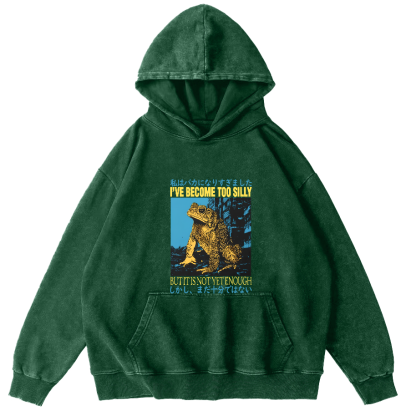 Retro Frog Pattern Japanese Style Vintage Distressed Hoodie-Zazasy