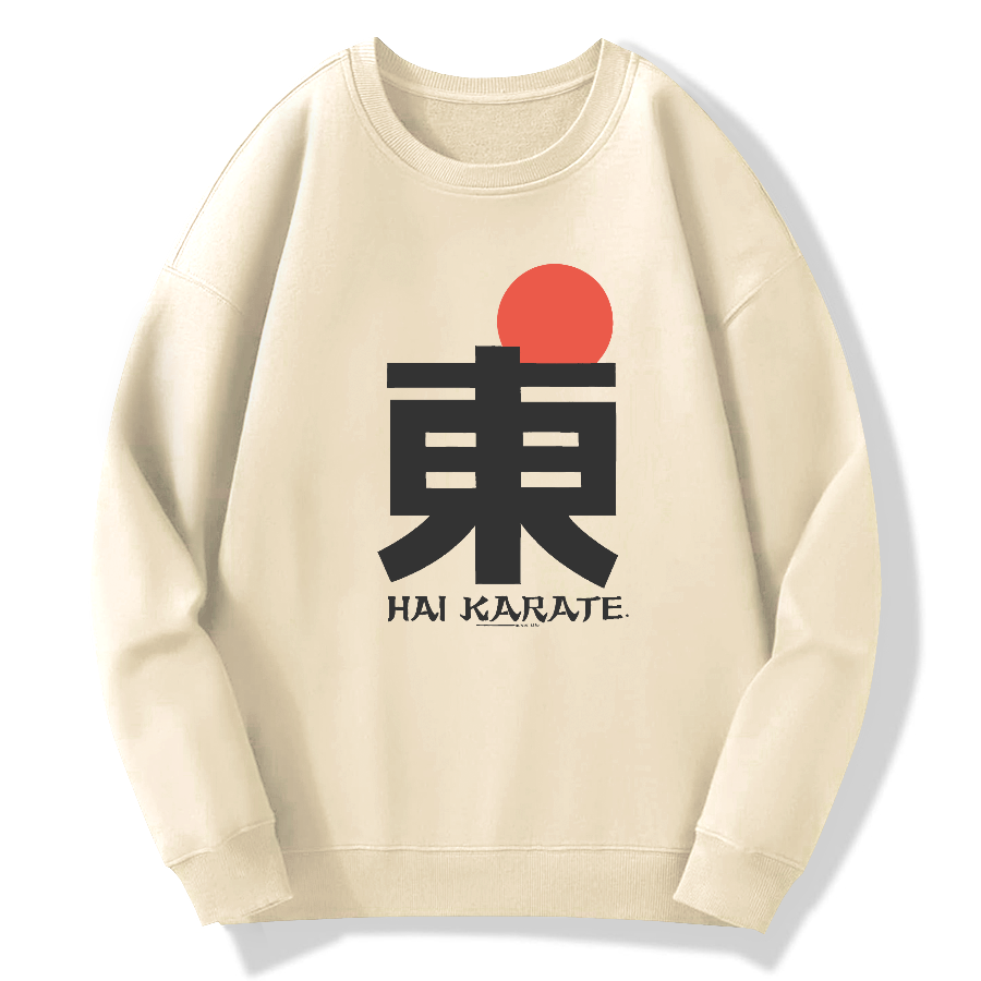 Japanese Hanzi Art Cotton Pullover Sweatshirt