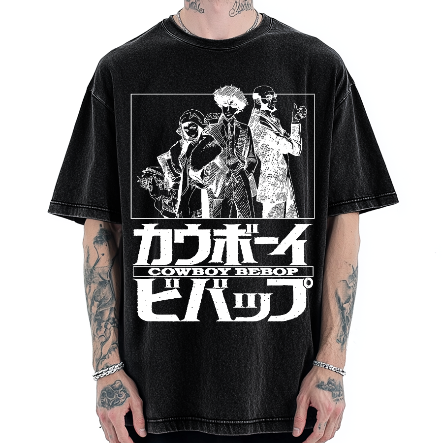 Cowboy Bebop Japanese Anime Vintage Washed T-shirt