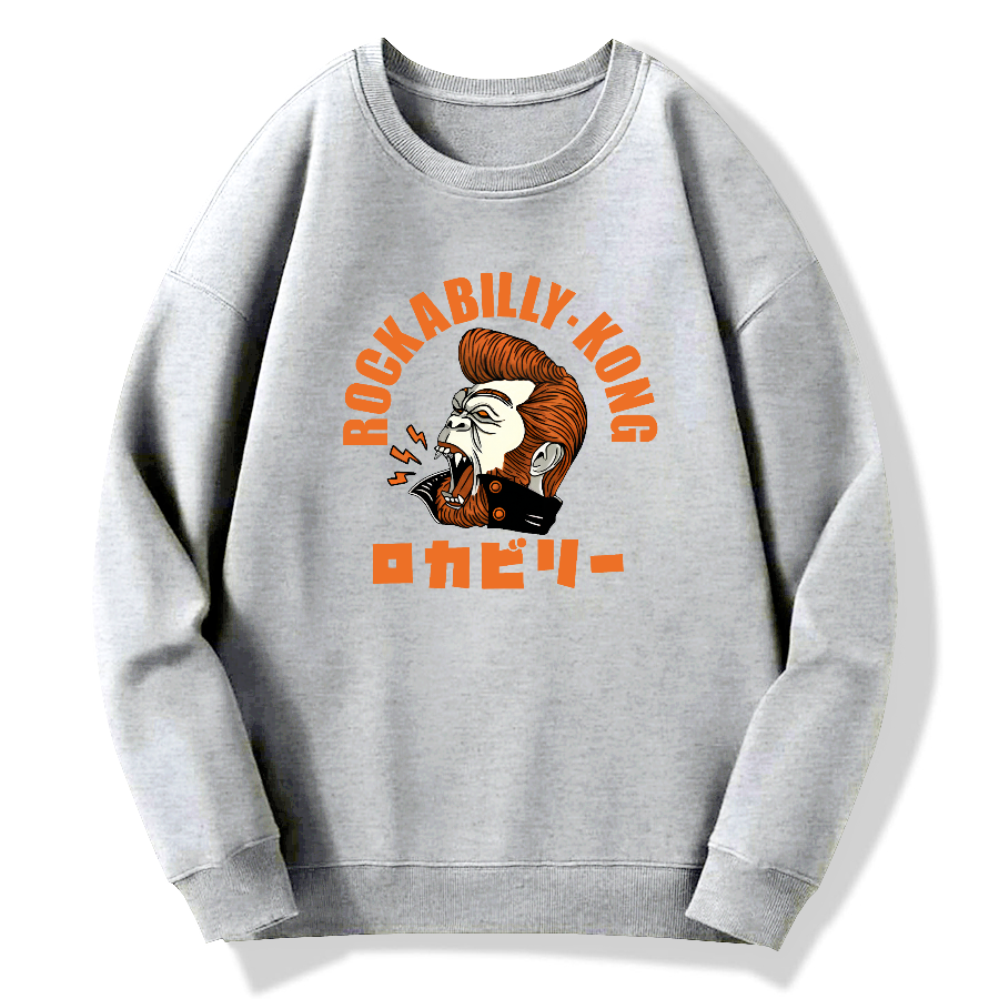 Rock and roll King Kong Cotton Pullover Sweatshirt